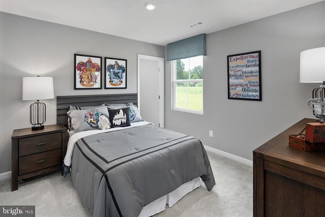 view of carpeted bedroom