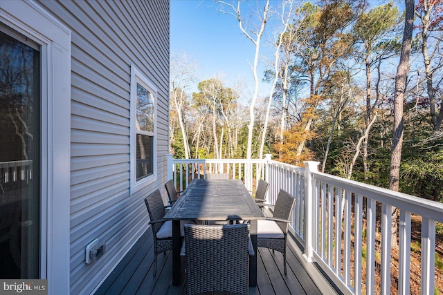 view of wooden terrace