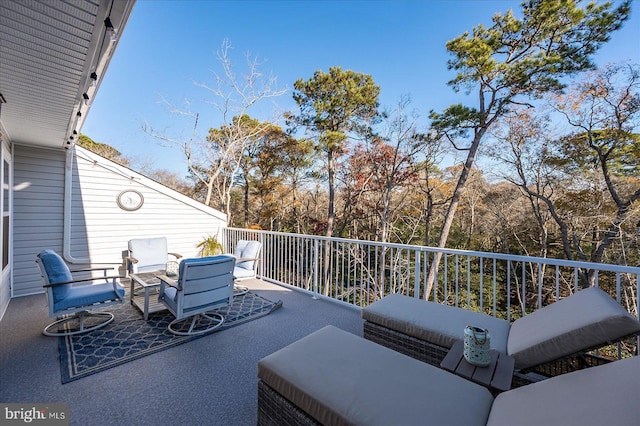 view of patio / terrace with an outdoor living space