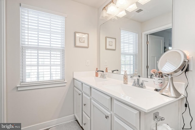 bathroom with vanity