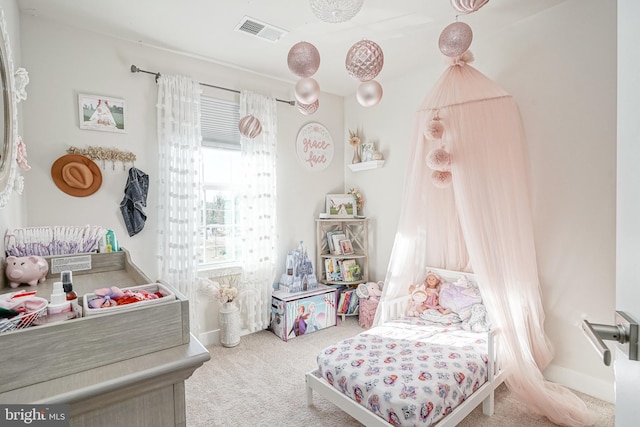 view of carpeted bedroom