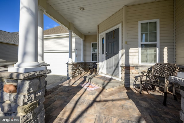 view of patio / terrace with a porch