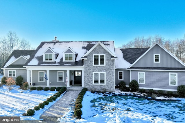 view of front of home featuring a porch