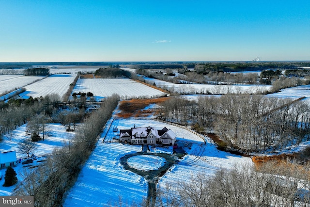 view of snowy aerial view