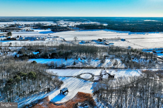 view of snowy aerial view