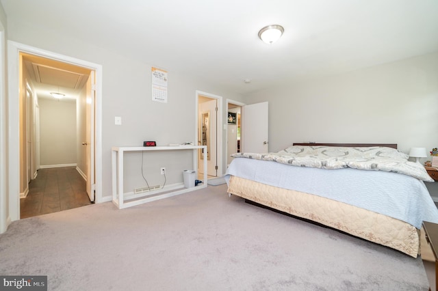 view of carpeted bedroom