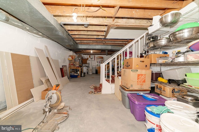 view of basement