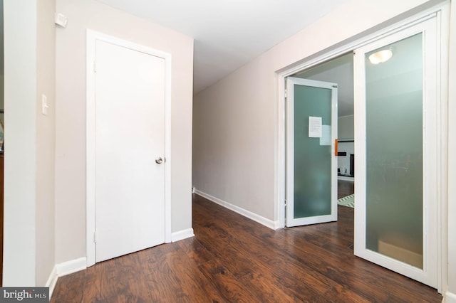 interior space featuring dark wood-type flooring