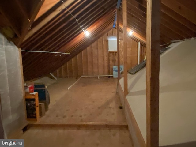 view of attic