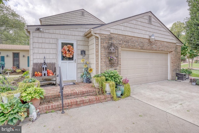 ranch-style home with a garage