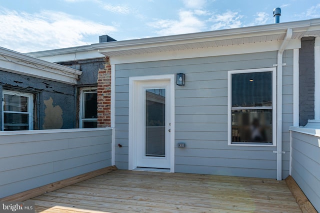 view of wooden deck