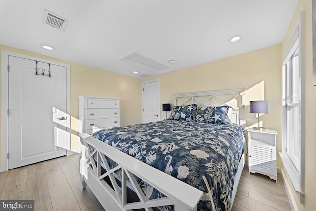 bedroom featuring wood-type flooring