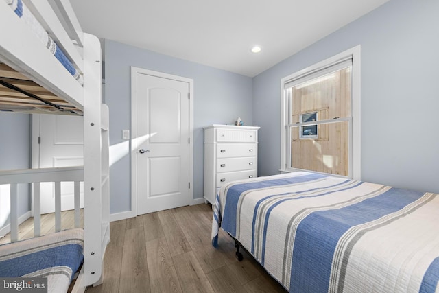 bedroom featuring hardwood / wood-style flooring