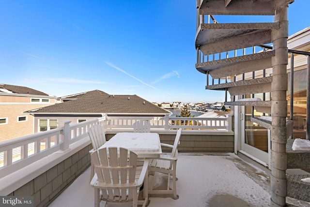 view of patio / terrace with a balcony