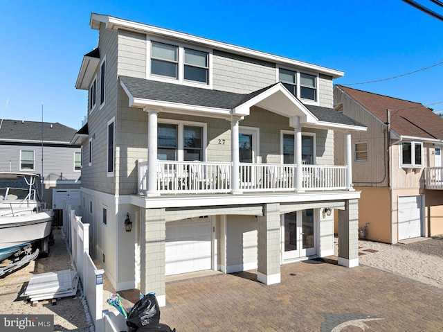 view of front of property featuring french doors