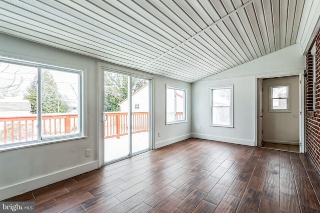 unfurnished sunroom featuring a wealth of natural light