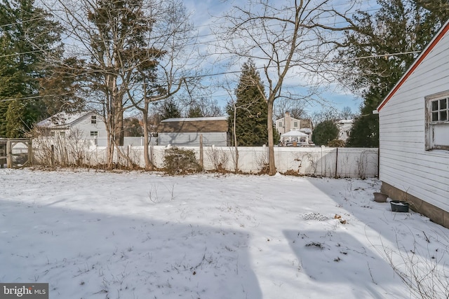 view of snowy yard