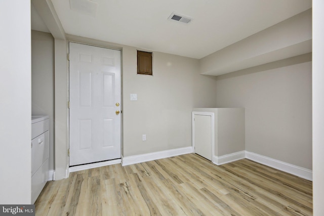 interior space with light wood-type flooring