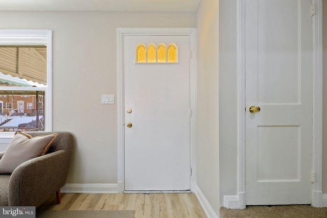 entryway featuring light wood-type flooring