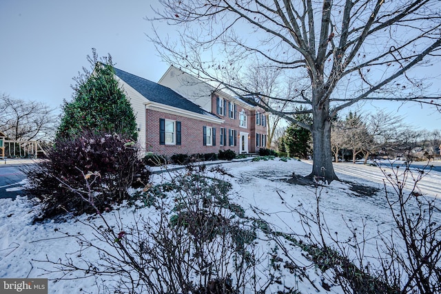 view of snowy exterior