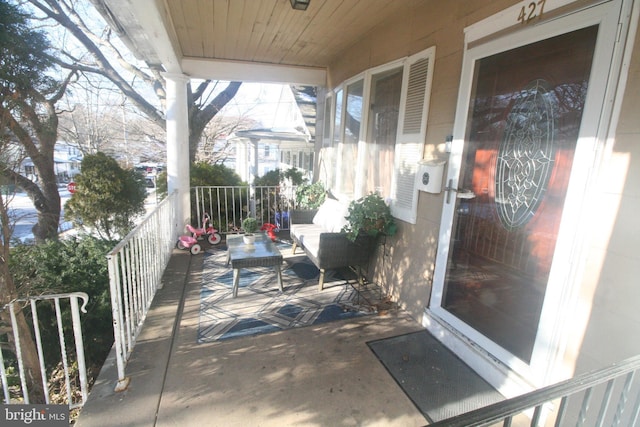 exterior space with a porch