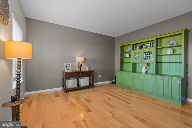 interior space with light wood-type flooring