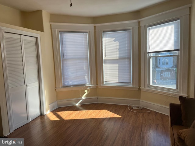 interior space with hardwood / wood-style flooring