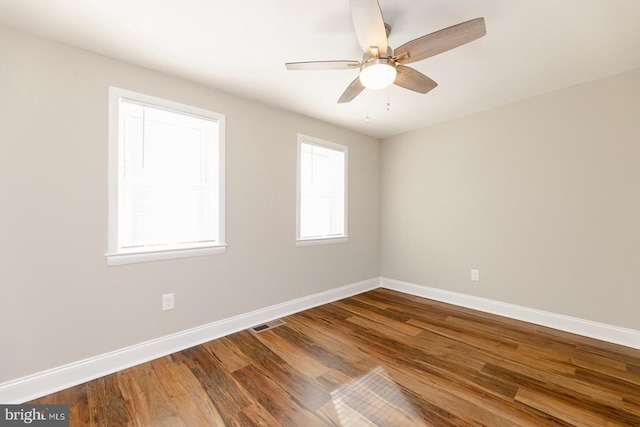 2623 Sepviva St, Philadelphia, PA 19125 - empty room featuring baseboards, wood finished floors, and ceiling fan