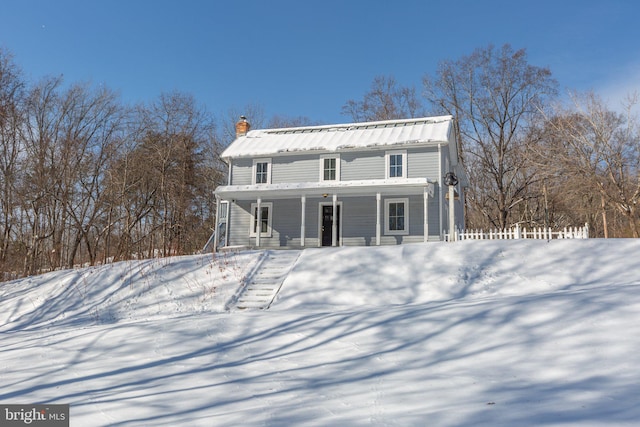 view of front of house with a porch