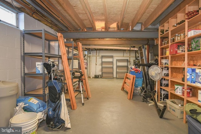 view of storage room