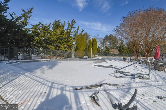 view of snowy yard