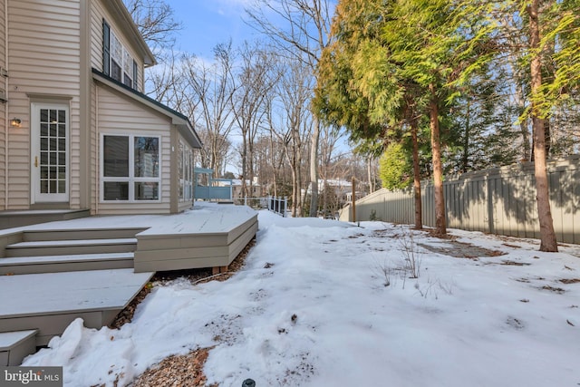 view of snowy yard