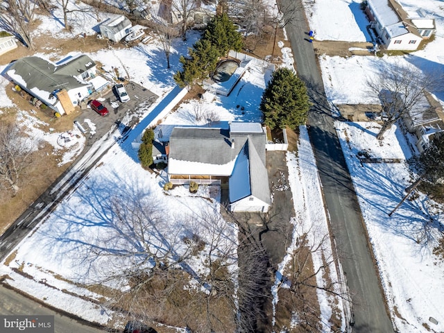 view of snowy aerial view