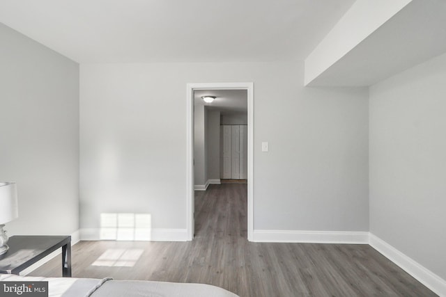 bedroom featuring hardwood / wood-style floors