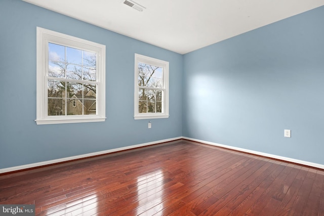 empty room with wood-type flooring