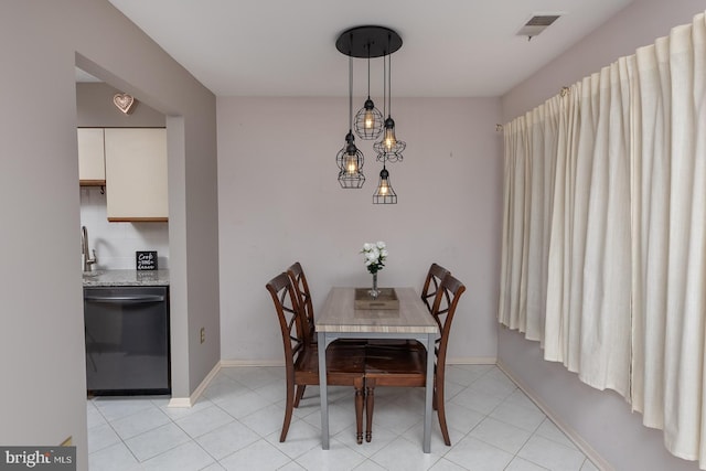 view of dining room