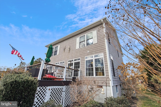 exterior space with a deck