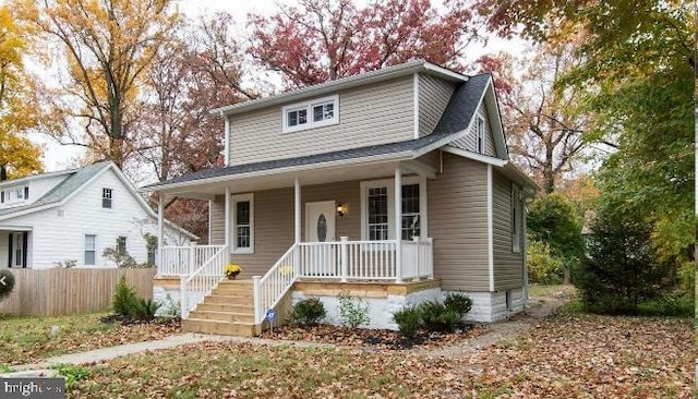 view of front facade with a porch