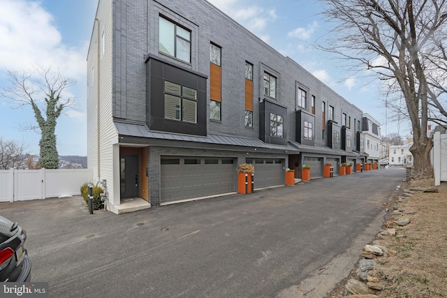 view of property with a garage