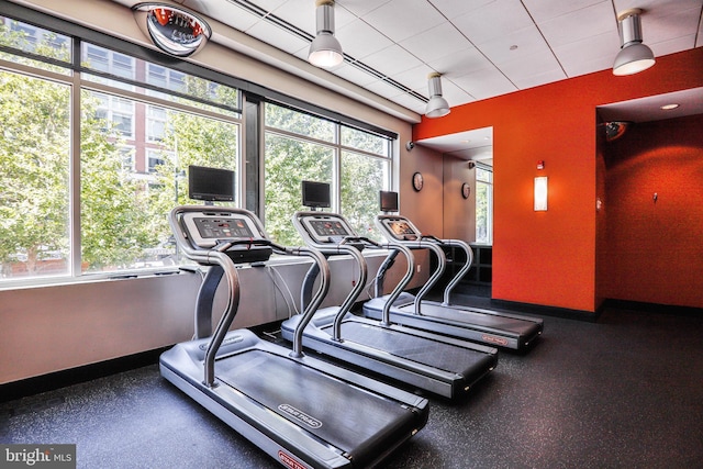 view of exercise room