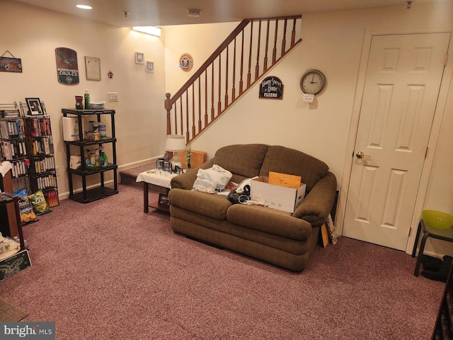 view of carpeted living room