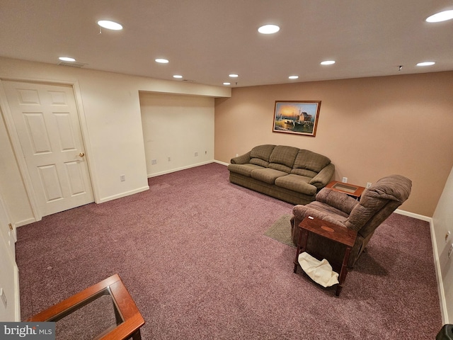 view of carpeted living room