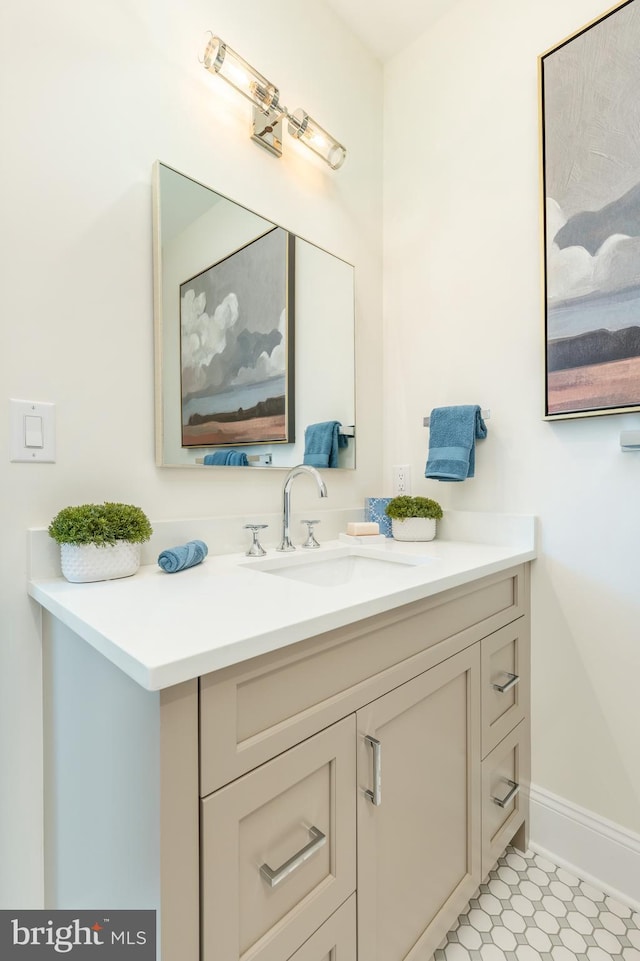 bathroom featuring vanity