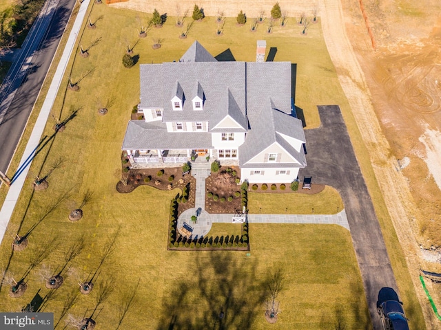 drone / aerial view featuring a rural view