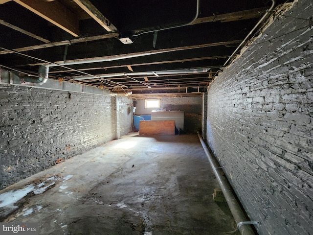 view of basement