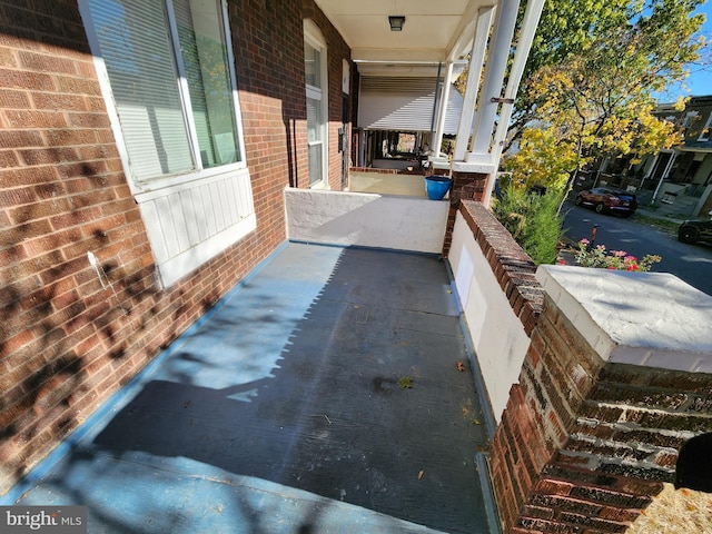 view of patio with a porch