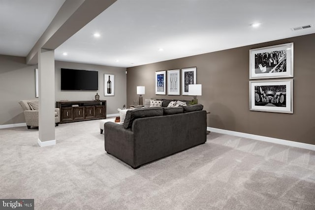 view of carpeted living room