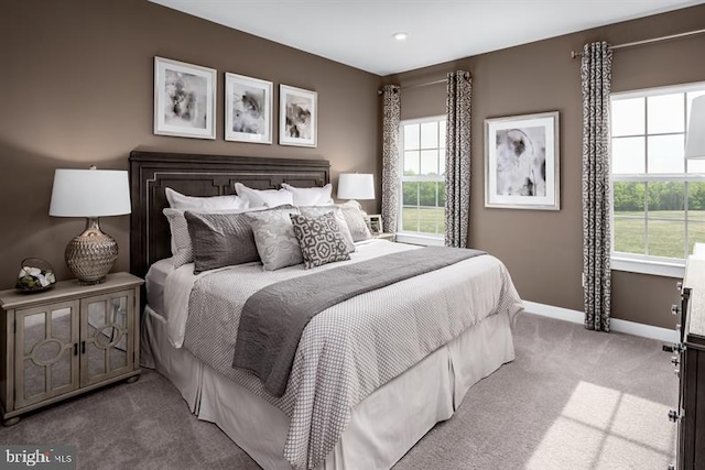 view of carpeted bedroom