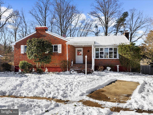 view of front of home