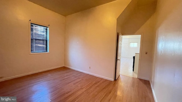 empty room featuring light wood-type flooring